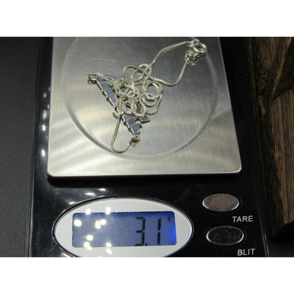 16" Sterling Silver Foreign Word Necklace Vintage Minimalist Everyday Simple - Picture 6 of 6